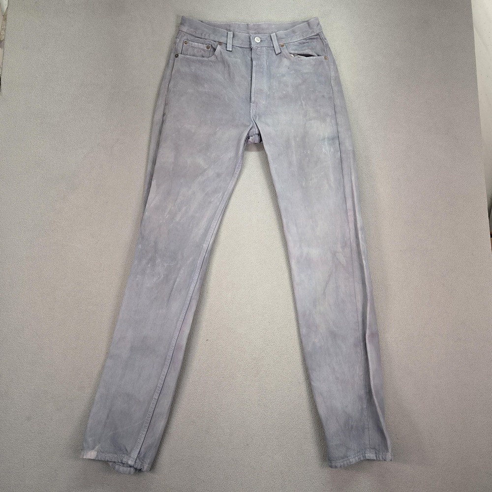 Vintage‎ Levis 501 Jeans Mens Gray Stained Button Fly Made USA Fits 28x32